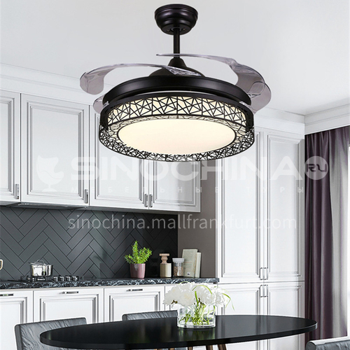 Fan light invisible modern minimalist dining room bedroom fan chandelier living room household fan light-KBS-Y4228